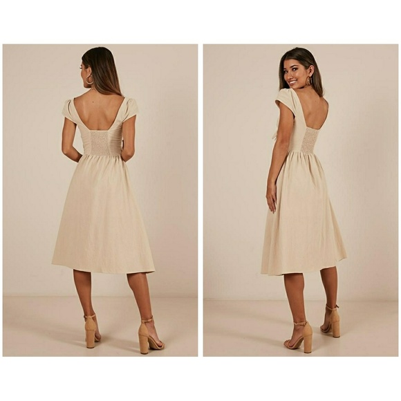 NWT Beige Just Can't Help It Dress - Picture 3 of 6